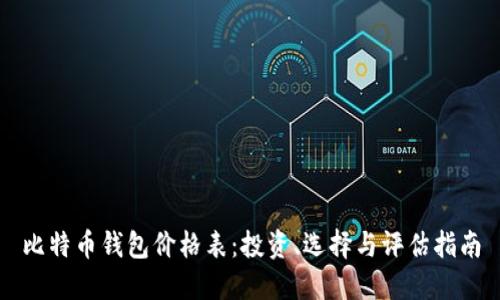 比特币钱包价格表：投资、选择与评估指南